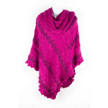 Knitted Acrylic Wholesale Poncho for Women
